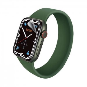 Apple Watch Series7 45mm 衝撃吸収フィルム 2枚入 3D設計 高透明 指紋防止 エアーレス エレコム AW-21AFLAFPRG