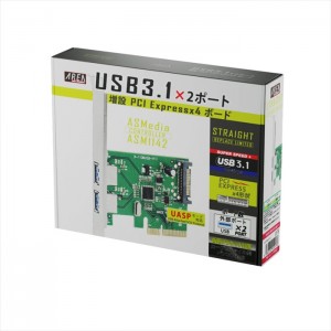 USB3.1ボード 外部電源供給型 PCI Express x4 STRAIGHT REPLACE LIMITED AREA SD-PE4U31-B