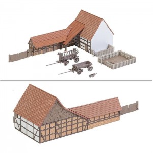 FALLER  (N) Agricultural Building with Accessories (農業の建物と小物) Nゲージ 鉄道模型 ジオラマ ストラクチャー トミーテック 232371