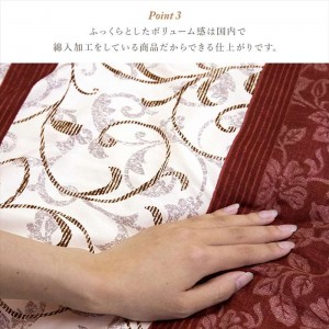 【北海道・沖縄・離島配送不可】【代引不可】こたつ布団 掛敷セット 長方形 約205×285cm ふっくら 日本製 エレガンス柄 高級感 こたつ掛け布団 こたつ敷布団  IKEHIKO VIORSET285