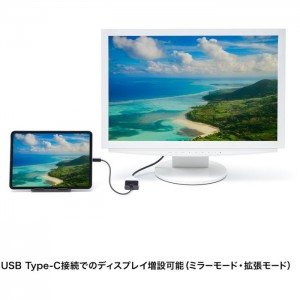 【即納】【代引不可】USB Type C-DVI 変換アダプタ 映像出力 PC パソコン 周辺機器 DisplayPort Altmode サンワサプライ AD-ALCDV