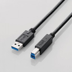 【即納】【代引不可】エレコム(ELECOM) USB3.0ケーブル（A-B） 製品型番：USB3-AB30BK/RS（4953103730724）