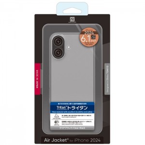 iPhone 16 Air Jacket for iPhone 16 Clear Black エアージャケット パワーサポート PLLK-73