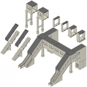 Nゲージ マルチ跨線橋エレベーター付セット 鉄道模型 ジオラマ用品 TOMIX TOMYTEC トミーテック 4073