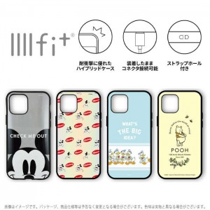 iPhone12 iPhone12Pro 対応 6.1インチ ケース カバー IIIIfit イーフィット ディズニーキャラクター Disney ハイブリッドケース iPhoneケース グルマンディーズ DN-749