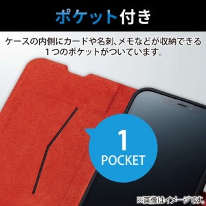 【代引不可】iPhone 14 Pro Max ケース カバー レザー 手帳型 マグネット フラップ 耐衝撃 衝撃吸収 軽量 薄型 スタンド機能付 UltraSlim ブラック エレコム PM-A22DPLFUBK