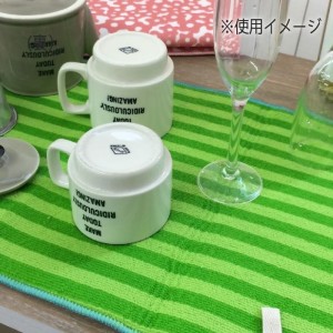 2枚セット ドライングマット 吸水マット【フラワーグリーン 2枚セット】水切りマット キッチン 食器乾燥用マット おしゃれ かわいい デザイン 柄 マイクロファイバー 食器水切り Vari JLLY7020GRx2