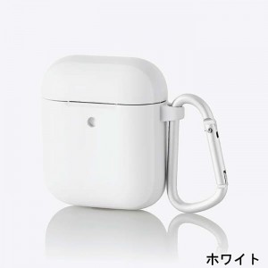 【即納】【代引不可】AirPods ケース カバー Tough Slimケース ワイヤレス充電可能 耐久性 弾力性 カラビナ付 エレコム AVA-APTS