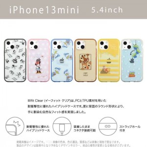 iPhone13mini iPhone5.4インチ 対応 ケース カバー IIIIfit clear イーフィットクリア ディズニー ディズニーピクサー ハイブリッドケース スマートフォンケース グルマンディーズ DN-876