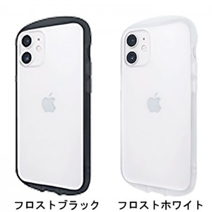 iPhone 13 Pro 6.1インチ 耐衝撃マットハイブリッドケース Frosty 背面ハーフクリア ストラップホール付 LEPLUS LP-IP21PLF