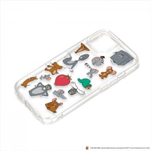 iPhone14 iPhone13用 ハイブリッドケース トムとジェリー パターンB ケース カバー TOM JERRY キャラクター PGA PG-WPT22K11TAJ