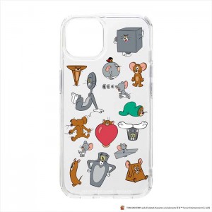 iPhone14 iPhone13用 ハイブリッドケース トムとジェリー パターンB ケース カバー TOM JERRY キャラクター PGA PG-WPT22K11TAJ