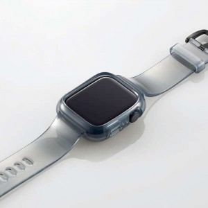 【代引不可】Apple Watch Series 7 41mm ソフトバンパー バンド一体型 クリアバンドケース カジュアル おしゃれ エレコム AW-21BBBU