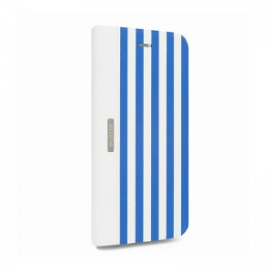 iPhone 6s/6 アイフォン シックスエス/シックス用ケース カバー STRIPE デザインPUレザーカバー ブルー LEPLUS LP-I6SDLSRBL