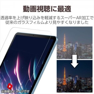 【代引不可】iPad 10.9インチ 第10世代 用 ガラスフィルム 超高透明 光反射軽減 ガイドフレーム付 強化ガラス 表面硬度10H 指紋防止 飛散防止 気泡防止 エレコム TB-A23RFLGAR