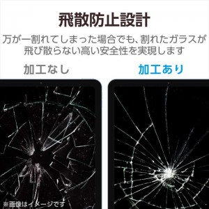 【代引不可】iPad 10.9インチ 第10世代 用 ガラスフィルム 高透明 光反射軽減 ブルーライトカット ガイドフレーム付 強化ガラス 表面硬度10H 指紋防止 飛散防止 気泡防止 エレコム TB-A23RFLGARBL