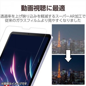 【代引不可】iPad mini 8.3インチ 第6世代 用 ガラスフィルム 超高透明 光反射軽減 ガイドフレーム付 強化ガラス 表面硬度10H 指紋防止 飛散防止 気泡防止 エレコム TB-A23SFLGAR