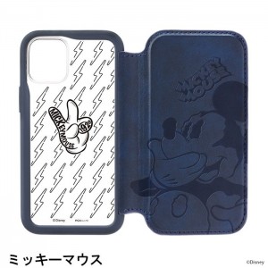 iPhone 12 mini ガラスフリップケース Disney STAR WARS MARVEL 手帳型 マグネットロック機能 PGA PG-DGF20F