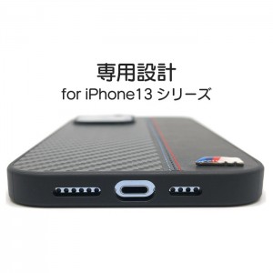 BMW 公式ライセンス iPhone 13 Pro Max 6.7インチ PUカーボン 背面ケース BLACK  エアージェイ BMHCP13XMOCABK