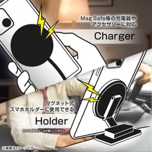 iPhone 16 Like standard MagSafe対応 マグネットアクセサリー対応 衝撃吸収 バンパー マット メタリック ハイブリッドケース / ピンクゴールド レイアウト RT-P46MG3/PGM