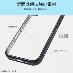 iPhone 16 Like standard 衝撃吸収 バンパー メタリック ハイブリッドケース / シルバー レイアウト RT-P46CC16/SVM