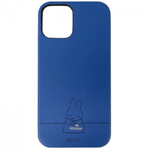 iPhone 12/12 Pro対応 6.1インチ プレミアムシェルケース ミッフィー miffy iPhoneケース アイフォンケース ブルー グルマンディーズ MF-180BL