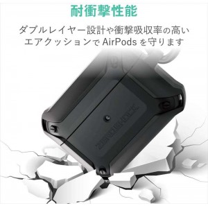 【代引不可】AirPods 2019年モデル ケース カバー ZEROSHOCKケース 有線・ワイヤレス充電両対応 エレコム AVA-AP2ZERO