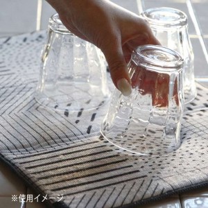 2枚セット ドライングマット 吸水マット モノトーン ラフ 45ｘ30cm 食器乾燥用マット おしゃれ かわいい デザイン 柄 マイクロファイバー 食器水切り  Vari JLLT2350x2