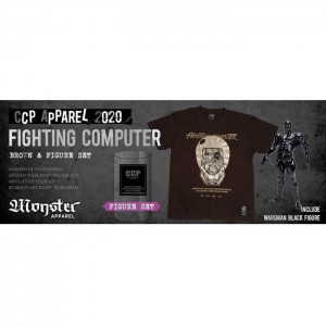 Tシャツ FIGHTING COMPUTER BROWN&SILVER フィギュアセット Lサイズ キン肉マン ウォーズマン CCP 4580565622788