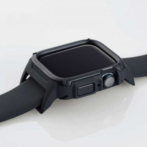 【代引不可】Apple Watch Series 7 41mm ZEROSHOCKバンパー 2重構造 衝撃吸収 デジタルクラウンガード シンプル エレコム AW-21BBPZERO