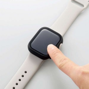 【代引不可】Apple Watch Series 7 41mm フルカバーケース プレミアムガラス 2重構造 高硬度10H 飛散防止 高透明 指紋防止 エレコム AW-21BFCG