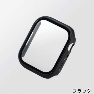 【代引不可】Apple Watch Series 7 41mm フルカバーケース プレミアムガラス 2重構造 高硬度10H 飛散防止 高透明 指紋防止 エレコム AW-21BFCG