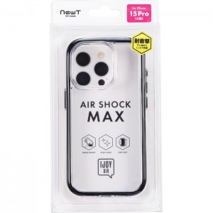 iPhone 15Pro NEWT AIR SHOCK MAX ブラック スマホケース サンクレスト i37RiJA06