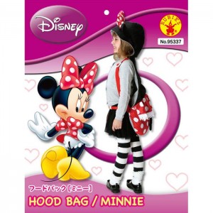 HOOD BAG MINNIE ディズニー ミニーマウス キッズサイズ フードバッグ ヒップバッグ コスプレバッグ ハロウィンコスチューム 仮装 変装 RUBIES JAPAN 95337