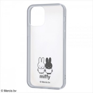 iPhone 12/iPhone 12 Pro Miffy ハイブリッドケース Charaful 硬度2H 傷に強い 耐衝撃 マイクロドット加工 ミッフィー レイアウト RT-BP27UC/MFM