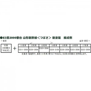 【沖縄・離島配送不可】Nゲージ E3系 2000番台 山形新幹線 つばさ 新塗色 7両セット 鉄道模型 電車 カトー KATO 10-1255