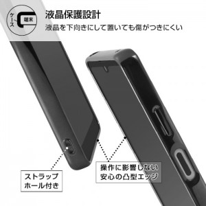 Xperia Ace III TPUソフトケース メタリックフレーム エクスペリア ケース カバー マイクロドット加工 ストラップホール付 レイアウト RT-RXPAM3HT2