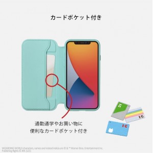 iPhone 12 mini ガラスフリップケース マグネットロック機能搭載 カード収納 ストラップホール付 ハリー・ポッター PGA PG-WGF20F03HAP