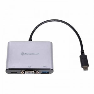 【沖縄・離島配送不可】【代引不可】EP06 USB3.1 Type-Cポートに接続するUSBハブ＋VGA出力コンボアダプタ SILVERSTONE JAPAN SIV-SST-EP06C