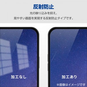 【代引不可】ELECOM AQUOS R9 SH-51E フィルム 指紋認証対応 アンチグレア 衝撃吸収 フルカバー 指紋防止 反射防止 マット 気泡防止 エレコム PM-S242FLFPRN