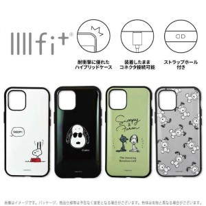 iPhone12mini 対応 iPhone 12 mini 5.4インチ  ケース カバー IIIIfit イーフィット ピーナッツ PEANUTS スヌーピー ハイブリッドケース iPhoneケース グルマンディーズ SNG-507