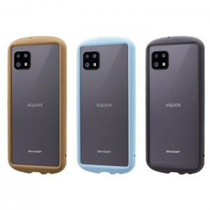 AQUOS sense6/AQUOS sense6s ハイブリッドケース 耐衝撃背面クリアケース madeu ハニカム構造 ストラップホール搭載 LEPLUS LP-D21WQ1SCP