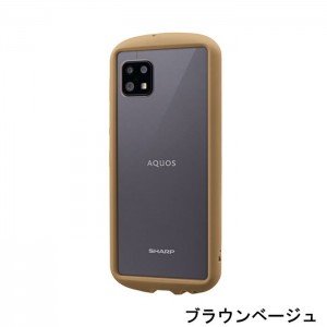 AQUOS sense6/AQUOS sense6s ハイブリッドケース 耐衝撃背面クリアケース madeu ハニカム構造 ストラップホール搭載 LEPLUS LP-D21WQ1SCP