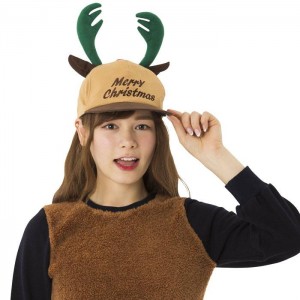 トナカイキャップ クリスマス トナカイ 帽子 コスチューム コスプレ 衣装 仮装 変装 クリアストーン 4560320874324