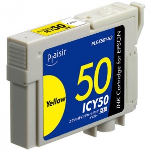 【代引不可】EPSON エプソン ICY50互換 イエロー 染料 インクカートリッジ プレジール PLE-E50Y-N2