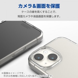 【代引不可】Galaxy S24 SC-51E ケース ハイブリッド カバー 衝撃吸収 カメラレンズ保護設計 ワイヤレス充電可 ストラップホール付 クリア エレコム PM-G241HVCKCR