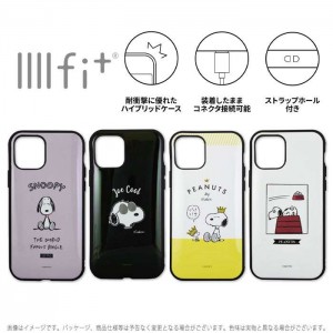 iPhone12 iPhone12Pro 対応 6.1インチ ケース カバー IIIIfit イーフィット ピーナッツ PEANUTS スヌーピー ハイブリッドケース iPhoneケース グルマンディーズ SNG-508