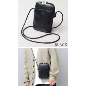 ミニショルダーバッグ MINI SHOULDER BAG 牛床革 スプリットレザー ミニバッグ glabella gl-023-F-BK