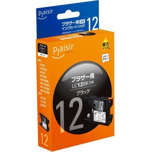 【代引不可】BROTHER ブラザー 互換インクカートリッジ LC12BK対応 ブラック プレジール PLE-BR12B