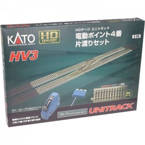 HOゲージ HV-3 ユニトラック 電動ポイント 4番 片渡セット 鉄道模型 レール カトー KATO 3-113